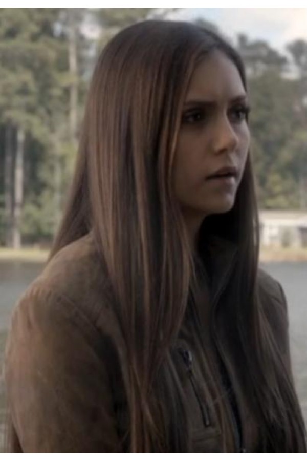 Elena Gilbert Leather Jacket The Vampire Diaries Season 4